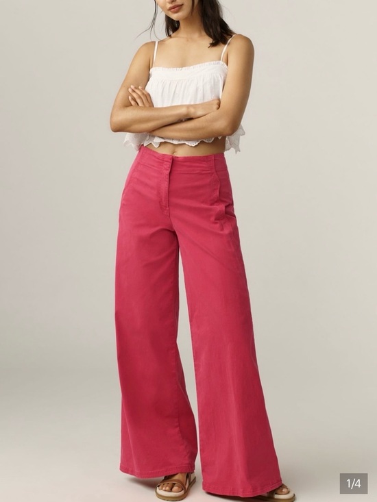 Maeve Pants - Anthropologie Maeve scallop wide-leg pants size 32 NWT